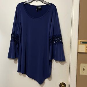 Satin 3/4 sleeve blouse